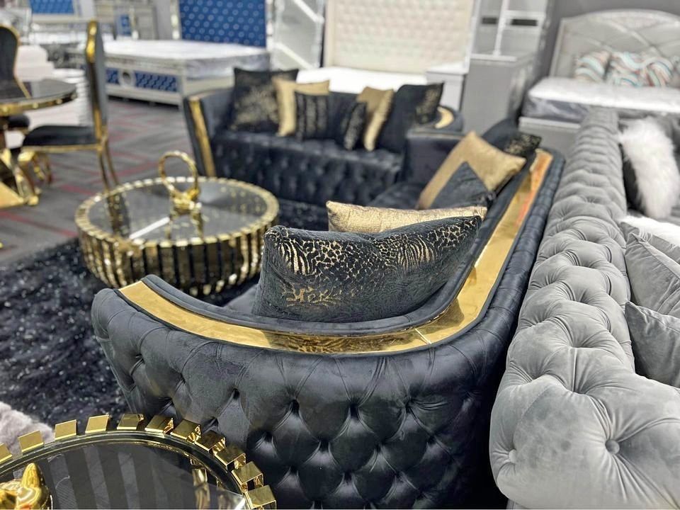 Luppino Ivory Sectional In Stock / Sama Day Delivery