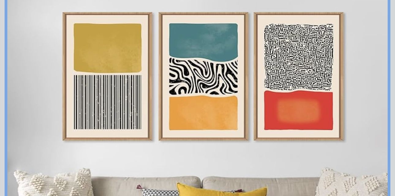 Modern Wall Art Framed series (3) 16x24