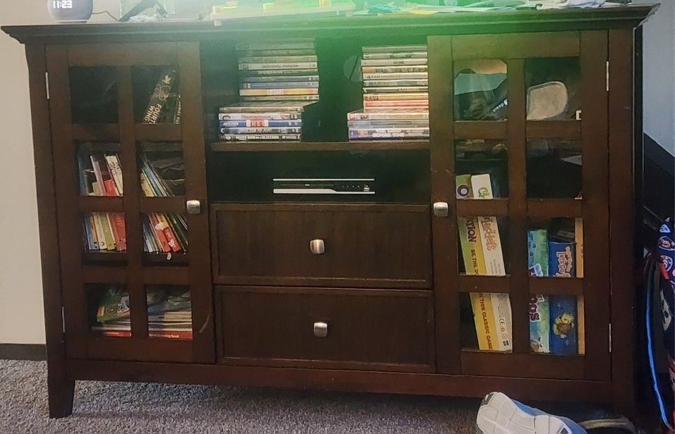 Dark Stained tv stand