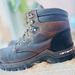 Carhartt Mens Boots Size 13 Steel Toe Brown Color