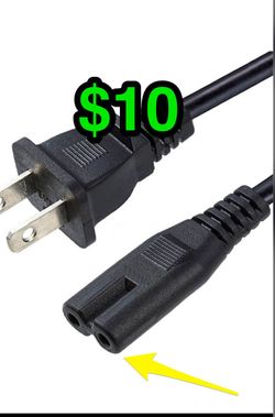 ⚡ Universal 2-Prong AC Power Cord (Xbox, playstation, Printer, Scooter Etc.)
