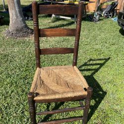 Antique Peg / Straw Chair 