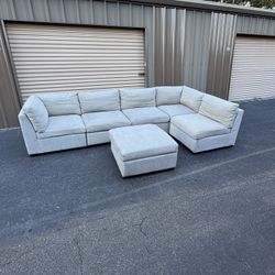 Like-New Thomasville Gray Modular Sectional Couch w/ Adjustable Recliners - Delivery Available!