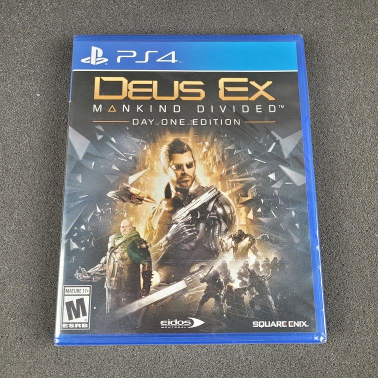 PS4 Deus Ex Mankind Divided Day One Edition Square Enix Factory Sealed