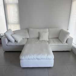 4Piece White Modular Cloud Couch