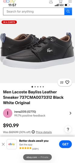 Size 10.5 Black Lacoste Shoes