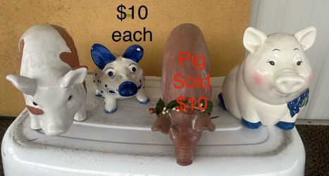 Antique Ceramic Pigs