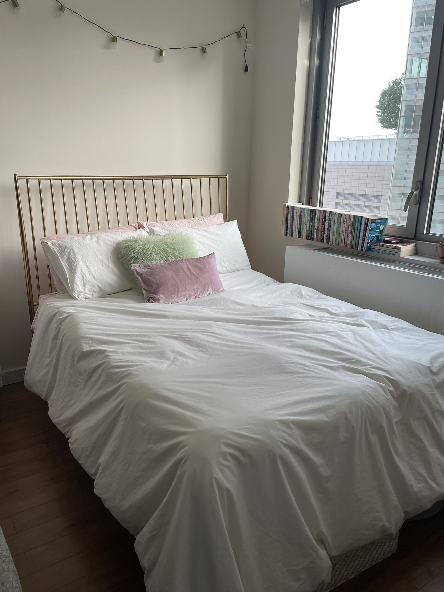 West Elm Brass Bed (Full Size) & Casper Mattress