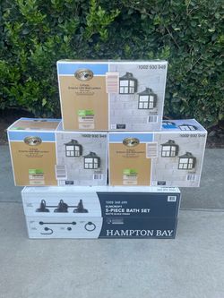 Hampton Bay Exterior LED lights + Bath Set Bundle