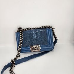 Chanel Blue Galuchat Stingray Le Boy Bag - Exquisite & Rare for Sale in  Miami, FL - OfferUp