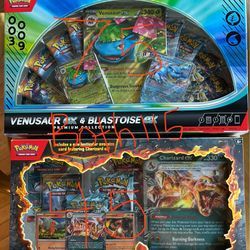 Charizard Blastoise Venasaur Ex Box Pokemon Cards