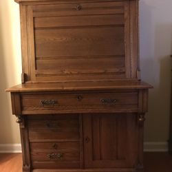 Antique Desk With Cubbyholes Galore