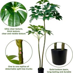 Artificial Umbrella Tree 6ftTall Fake Plants Artificial Umbrella Plants for Indoor Fake Trees for Office Home Living Room Floor Patio Greening Por