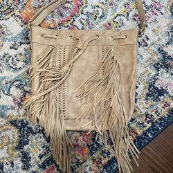 Fringe Trim Large Capacity Hobo Bag