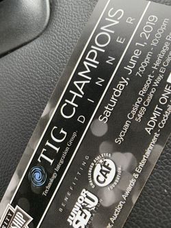 Two Champions Club Dinner Tickets for Celebrity Championship Golf Tournament