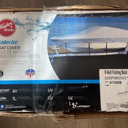 Taylor Made Products Trailerite Semi-Custom Boat Cover for V-Hull Fishing Boats