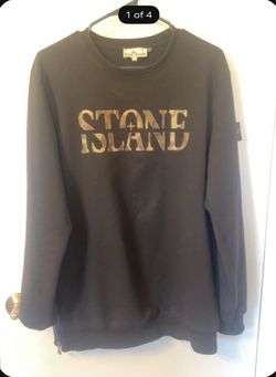 Stone Island Black Crewneck Sweatshirt