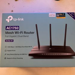 TP Link AC1750 Mesh WiFi Router Gently Used Internet Cox