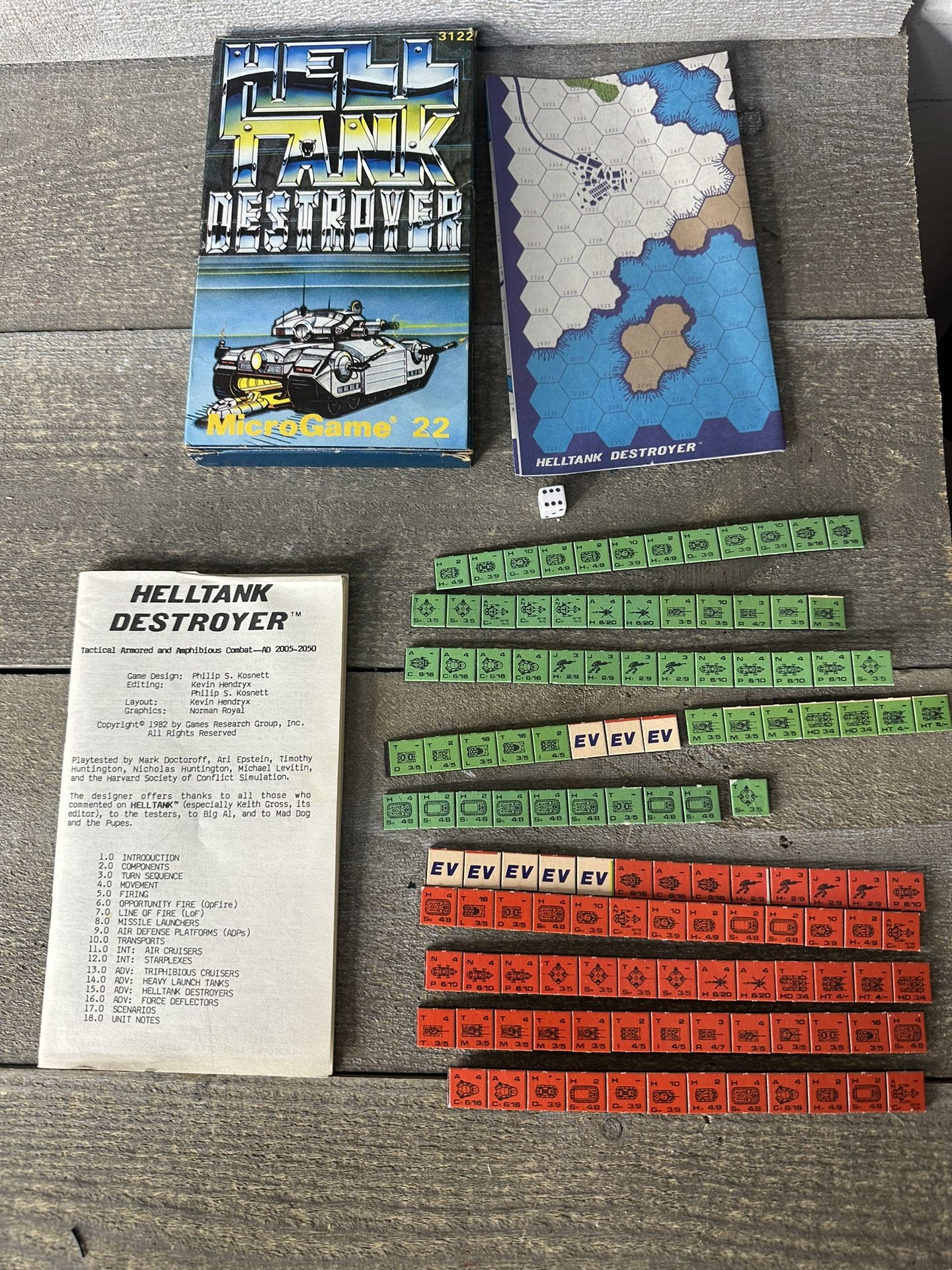 Vintage MicroGame #22 – Hell Tank Destroyer Metagaming 1982 Supertank 3122
