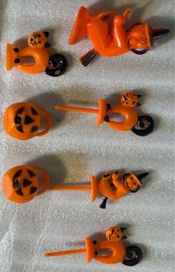 Vintage Halloween Cake Toppers