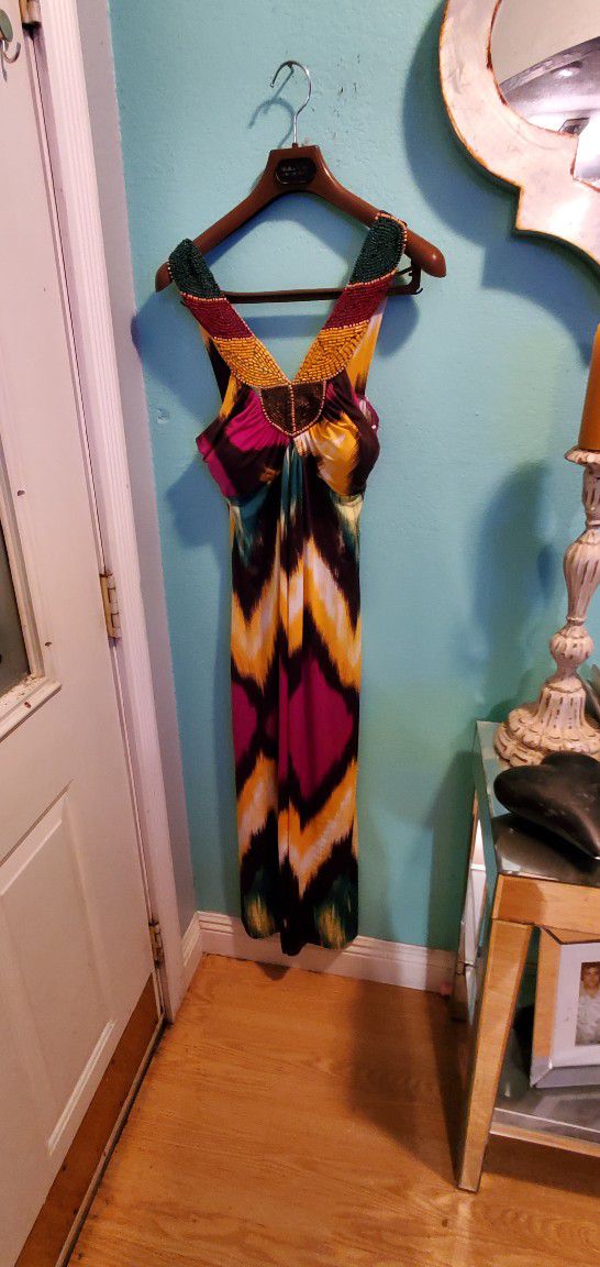 Beautiful Long Maxi Dress..size Large Womens Dress..brand New!