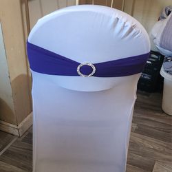 Chair Covers & Purple Sash