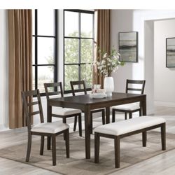 Brand New 6 Piece Table Chairs And Bench New In The Box Just Opened To Take Picture Of The Color