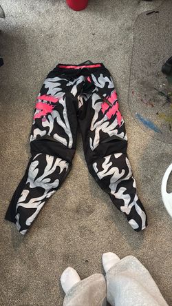 Motocross Racing Pants Black Pink Camo