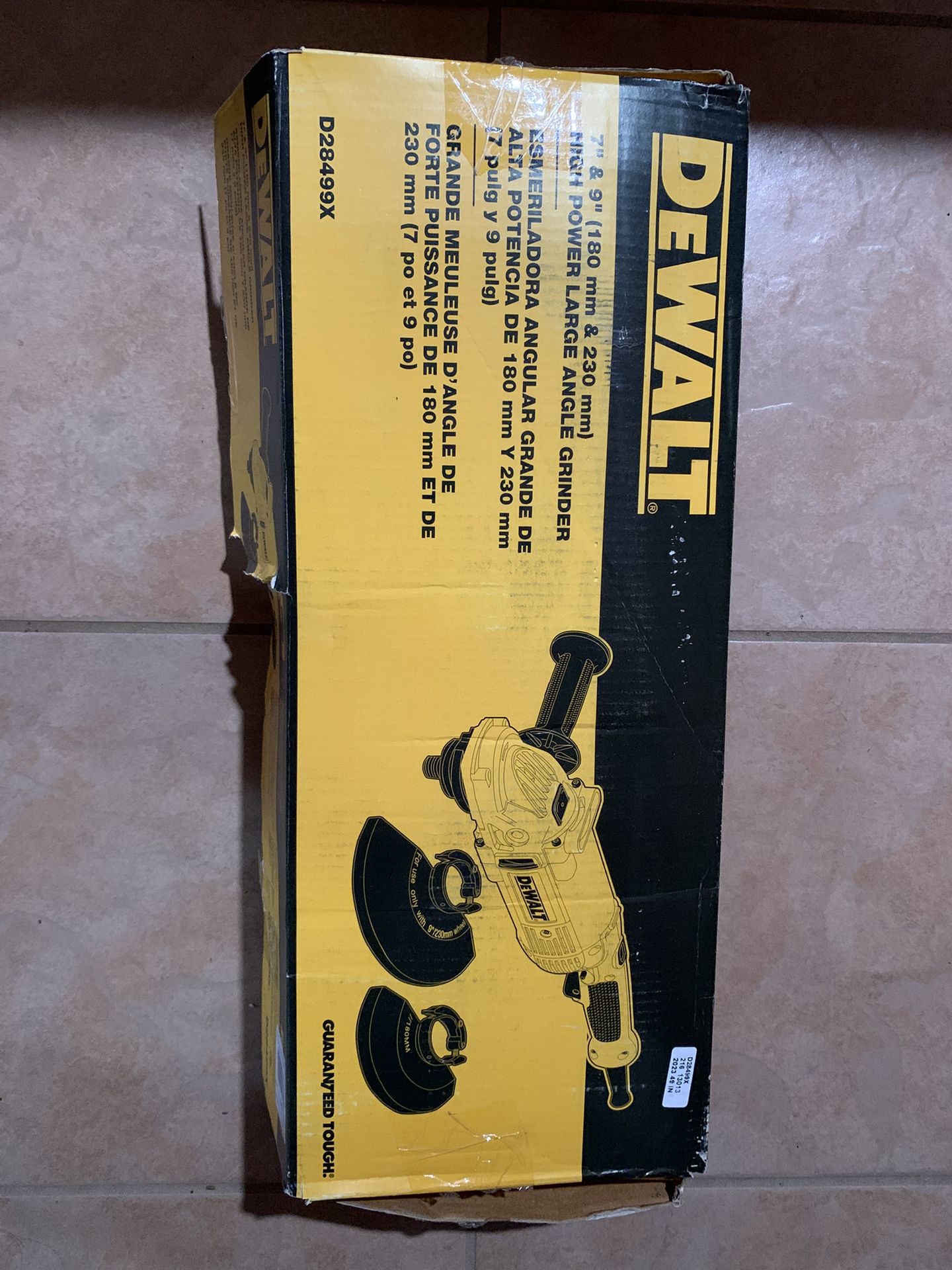 DEWALT angle grinder (7” & 9”, 6000rpm) - TOOL ONLY