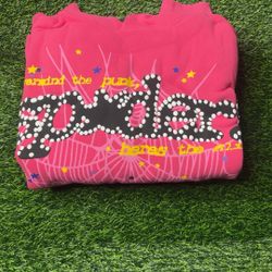 Pink Spider Hoodie Size M