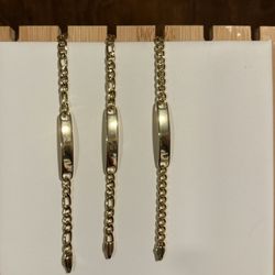 Esclavas Para Niños Oro Laminado 