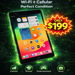📱 iPad 8 – 128GB Wi-Fi + Cellular
🔥 ONLY $199 🔥