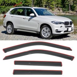 Fits 2014-2018 BMW F15 X5 F85 X5M In-Channel Window Visor Sun Rain Deflector Acrylic