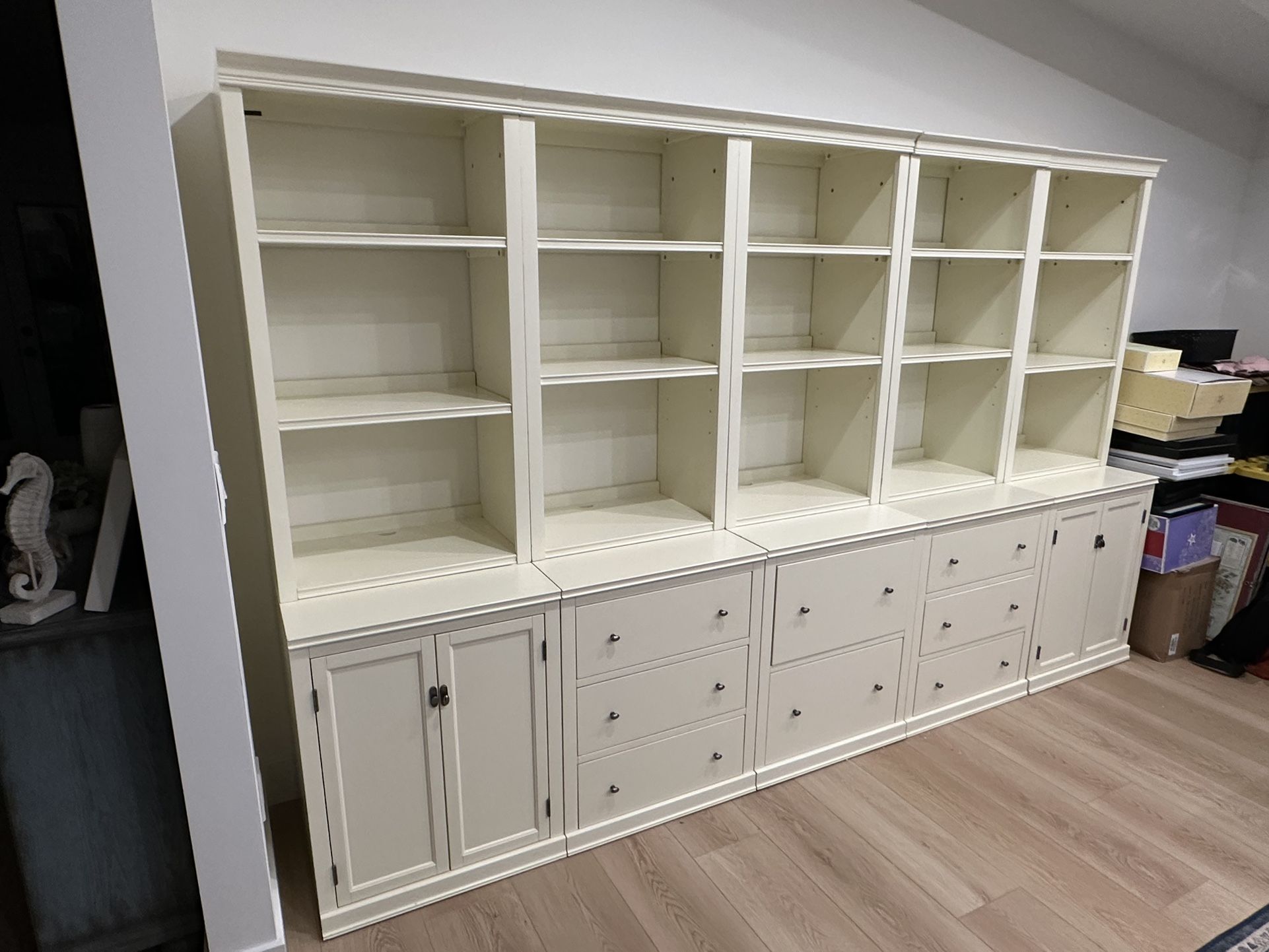 POTTERY BARN Logan Modular Bookshelf Collection Contract Grade for Sale