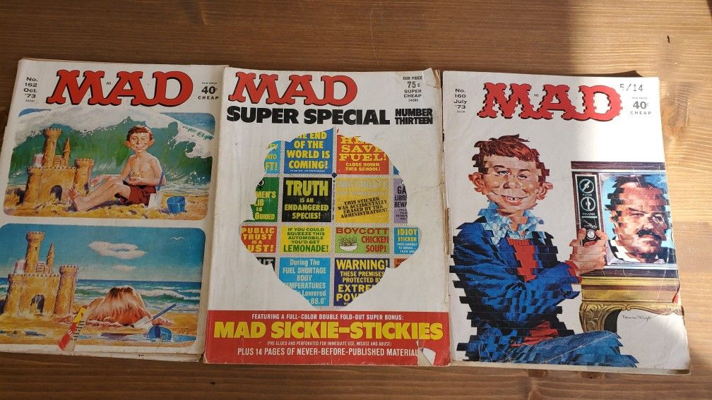 Mad Magazines (Vintage 1973)- Set of 3