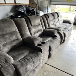 Brown Reclining Couches (set)
