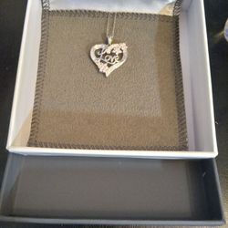 Gems Of Clear And Pink In Colors, Silver Chain..Necklace 