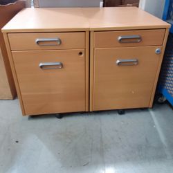 IKEA 2 Drawer Rolling Locking File Cabinets