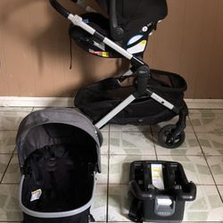 LIKE NEW GRACO MODES NEST TRAVEL SYSTEM STROLLER CAR SEAT AND BASSINET 3 IN 1