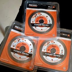 🔥🪚RIDGID 4️⃣" 💎DIAMOND TURBO MESH SAW BLADES!🪚❌️