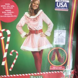 Pink Christmas Dress. Jovi From “Elf”. Size Small-Medium. Dress & Hat Only