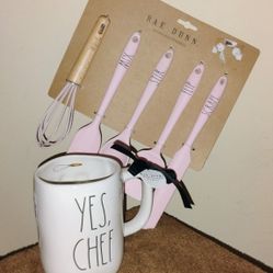 Rae Dunn Chef Mug & Spatulas 