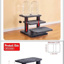 New in box 15''H Multi-Step Pet Stairs for High Beds & Sofas, 3-Step Cat Stairs with 2 Toy Balls, Wide Boards for Indoor Kittens Dogs Pets Climbing, S