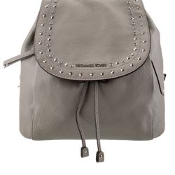 Michael Kors Grey Leather Backpack with Studs