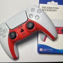 Red Controller Faceplate Accessory For PS5 Controller