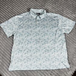 Ben Hogan Performance Men's Glowing Foliage Print Golf Polo Shirt 2XL