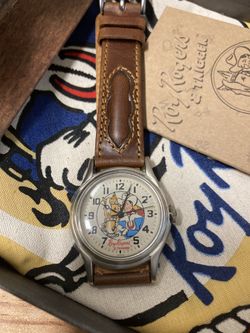 Vintage “ROY ROGERS” FOSSIL Wrist Watch-Mint in Box w/Neckerchief