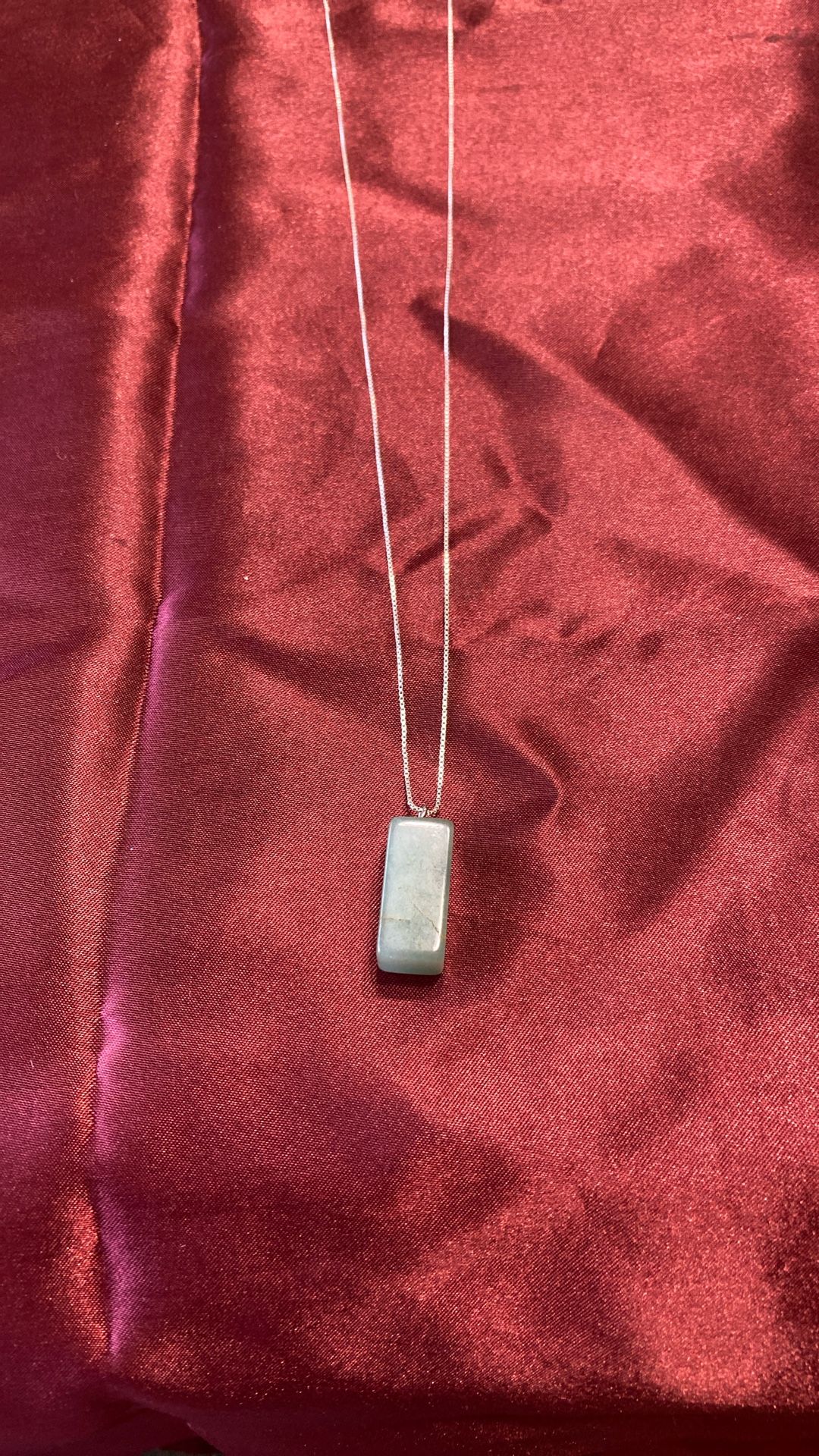 Authentic Jade on .925 Sterling Silver Chain