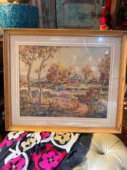 Mid Century listed artist John Haret water colors