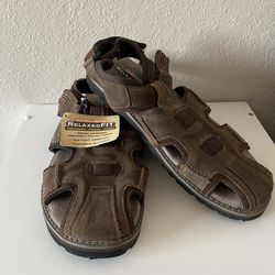 Skechers, Men’s Chocolate Relaxed Fit Memory Foam 360 Sandals, Size 12 NWT